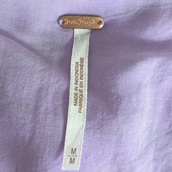 Free People Lilou Floral Fit & Flare Mini Dress in Lavender - Size Medium - Picture 6 of 8